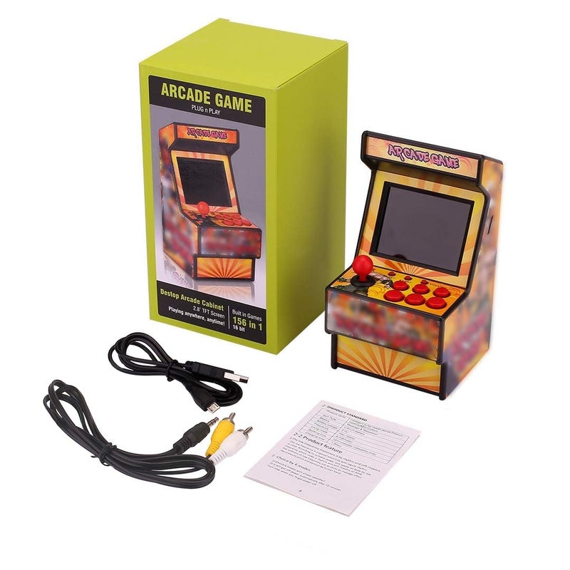 EASEGMER Mini Arcade Game Machines for Kids with 156 Classic Portable Handheld Video Games 16 Bit 2.8 Inches Screen Travel Gaming Electronic Toys Novelty Gift for Boys and Adults - Yellow - Image 3